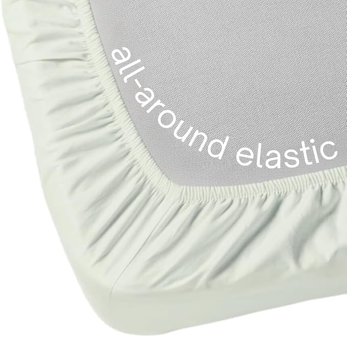 100% Cotton Fitted Sheet Only - Deep Pocket up to 16inch - All-Around Elastic - T-Shirt Fabric Jersey Knit - Extra Soft - Easy Fit - All Season - Comfy (Mineral Green, Full)