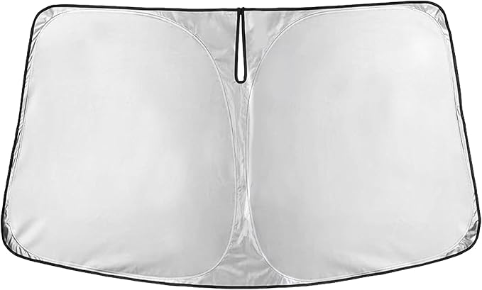 EcoNour Windshield Sunshade for Mercedes-Benz EQS 2022–2025 | Custom Fit Front Window Sun Shade | Blocks Harmful UV Rays & Reduces Heat | Foldable Sun Visor with Storage Pouch