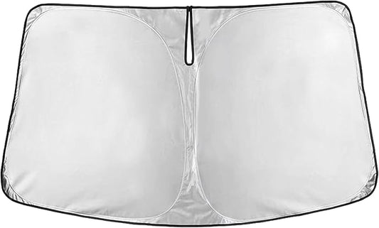 EcoNour Windshield Sunshade for Mercedes-Benz EQS 2022–2025 | Custom Fit Front Window Sun Shade | Blocks Harmful UV Rays & Reduces Heat | Foldable Sun Visor with Storage Pouch