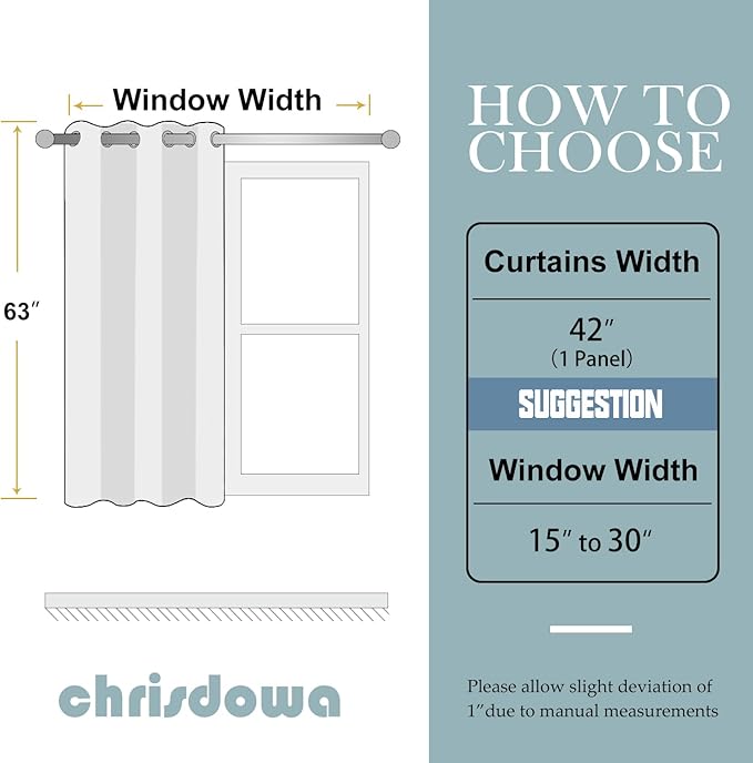 ChrisDowa Grommet Blackout Curtains for Bedroom - Thermal Insulated Room Darkening Curtains for Living Room (1 Panel Set, Royal Purple, 42W x 63L)