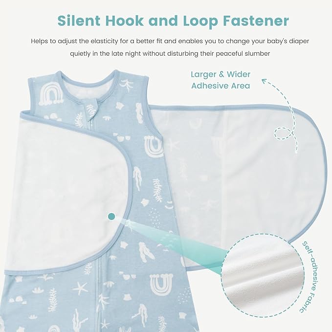 LILBESTIE Baby Swaddle Sleep Sack, 1.0 Tog New-Parent-Friendly Swaddle for Newborns & infant 6-12 Months Baby Wearable Blanket Reduce Startle Reflex, Newborn Boys Girls Registry Essentials