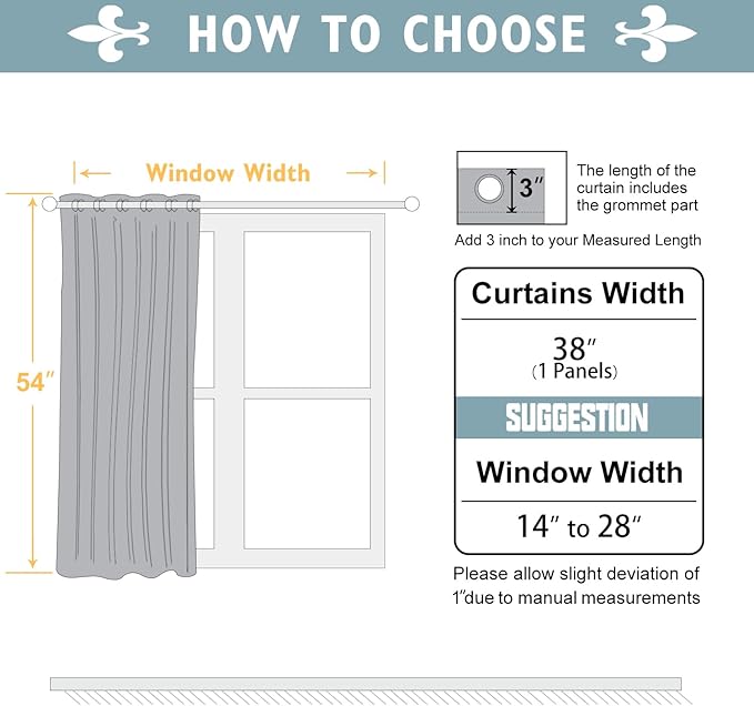 ChrisDowa Blackout Curtains 54 Inches Long for Living Room, Grommet Thermal Insulated Room Darkening Curtains for Bedroom (1 Panel Set, Mustard Yellow, 38W x 54L)