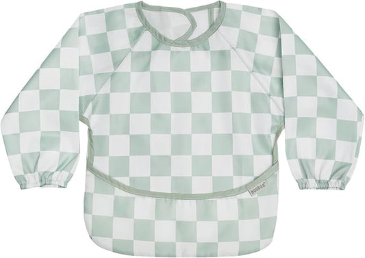 haakaa Long Sleeve Baby Bib, Waterproof & Adjustable Baby Smock Bib for Eating, Painting & Play, Easy Wipe Clean, 6–24M