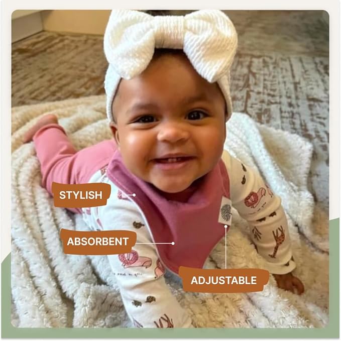 Parker Baby Bandana Drool Bibs 8 Pack Baby Bibs for Boys, Girls, Unisex - Soft & Stylish Teething Bibs for Babies