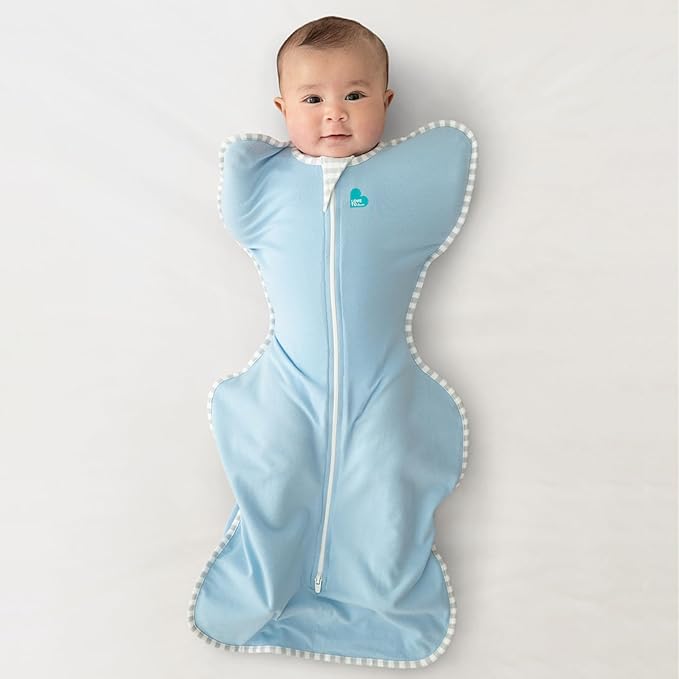 Love to Dream Swaddle, Baby Sleep Sack, Swaddle Up Self-Soothing Swaddles for Newborns, Get Longer N, Snug Fit Helps Calm Startle Reflex, Lite 0.2 Tog Sleep Sack, 13-19 lbs, Blue