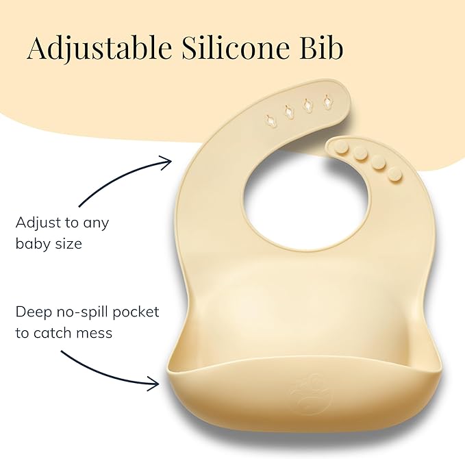 Little Loon Baby Feeding Essentials: Baby Led Weaning Supplies with Baby Plates, Silicone Bibs, Baby Spoons, Sippy Cups, Toddler Plates and Bowls Set - Baby Essentials - Baby Shower Gifts (Sun)