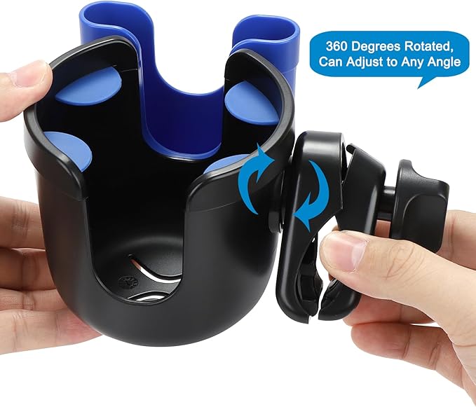 Accmor 2-in-1 Walker Cup Holder with Phone Holder, Wheelchair Cup Holder, Rollator Cup Holder, Cup Phone Holder for Walker, Wheelchair, Rollator, Mobility Scooter