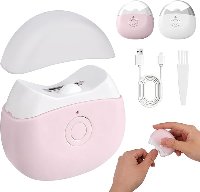 Electric Nail Clippers, Automatic Nail Clipper with 2 Adjustable Speeds with Led Light, USB Rechargeable for Baby, Children, Kids, Adult, Seniors and Caregivers (Pink)