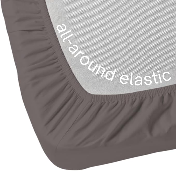 100% Cotton Fitted Sheet Only - Deep Pocket up to 16inch - All-Around Elastic - T-Shirt Fabric Jersey Knit - Extra Soft - Easy Fit - All Season - Comfy (Anthracite, Twin)