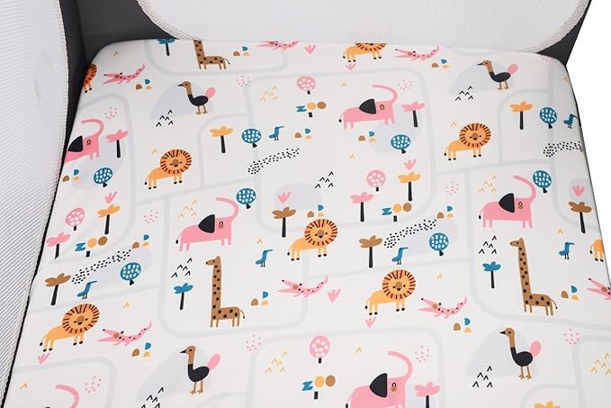 Tontukatu Changing Pad Cover Set 3 Pack Jersey Knit Ultra Soft for Baby Boys Girls Flamingo Elephant & Lion