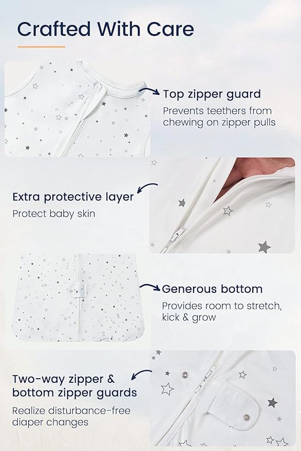 TotAha Warm Quilted Sleep Sack 12-18-24 Months TOG 1.0, Softer Winter Wearable Blanket Baby Sleep Bag with 2-Way Safe Zipper