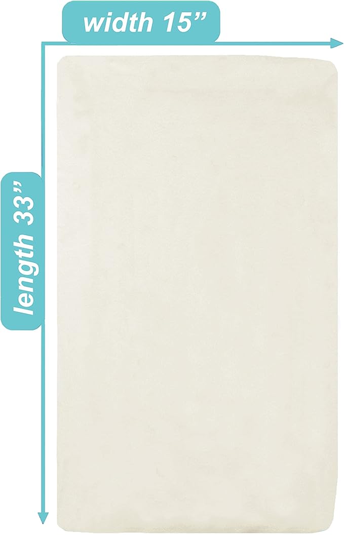 American Baby Company 15" x 33" Fitted Bassinet Sheet, 100% Natural Cotton Jersey Knit, Cream, Soft Breathable, for Boys and Girls