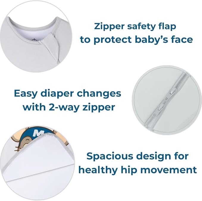 YumiBabe Premium Baby Sleep Sack, Organic Bamboo Wearable Blanket Ultra-Soft, Safe, Breathable Baby Sleeping Bag