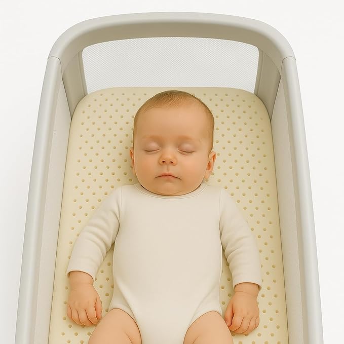 ORGANIC TEXTILES Organic Baby Mattress Topper with Tencel Cover - GOLS/GOTS Certified - Breathable, Hypoallergenic, 3" Mini Sleeper (31"x18")