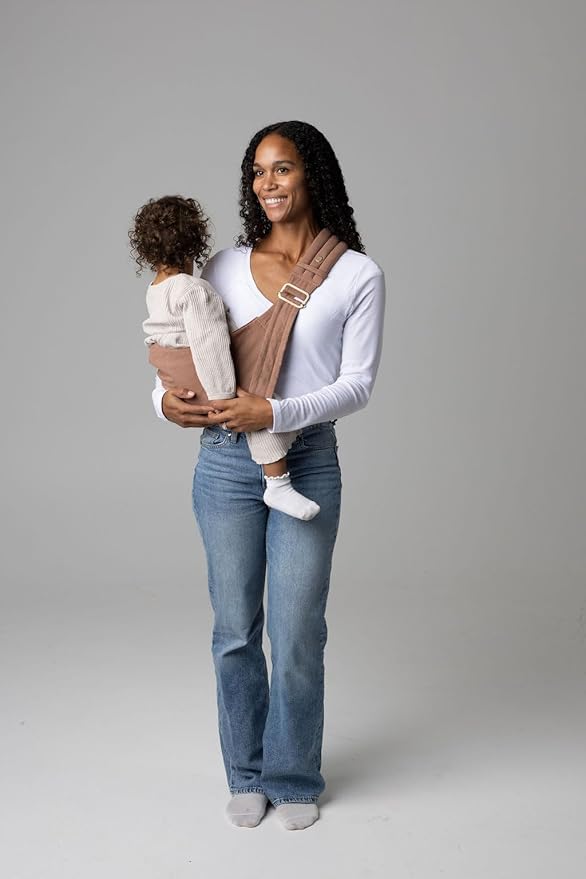Mabē Monarch Toddler Sling Carrier – Ergonomic Hip Carry Support for Toddlers – Adjustable and Breathable Sling for Easy Up/Down & Comfortable Holding (16–45 lbs, Mocha)