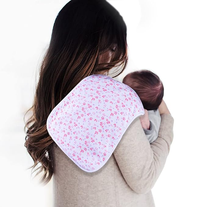 Hakochia Burp Cloths for Baby Boy & Girl Organic Cotton Large Unisex Burp Clothes Extra Absorbent Soft Neutral Burping Rags Spit Up Cloth Sets for Newborns 8 Pack
