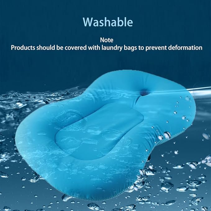 Baby Bath Mat, KAKIBLIN Bathtub Baby Bath Cushion Soft Anti-Slip Bath Pad 0-6 Month Infant Bath Pillow, Blue