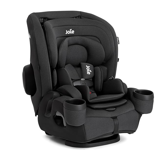 Joie Saffron SI 4-in-1 Car Seat – Car Seat for Infants to Toddlers to Big Kids - 4 Modes, 10-Position No-Rethread Headrest & Harness (Shale)