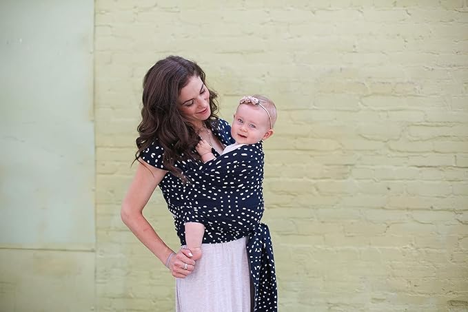 Seville Stretchy Baby Wrap - Newborn to Toddler Carrier - Hands-Free Sling - 7-35 lbs