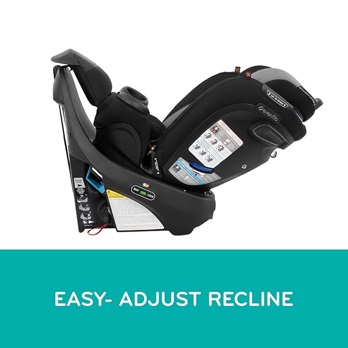 Evenflo Revolve360 Extend Convertible Car Seat with 360 Degree Rotation, Extended Rear-Facing, Forward-Facing, Booster Mode, and Secure Latch Install, Revere Gray