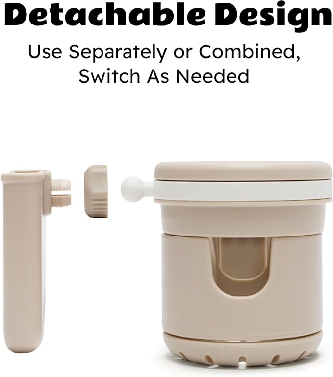 Lusinus 3-in-1 Dual Cup and Phone Holder with 360 Rotating Clamp Compatible with YOYO Stroller - Fits Bottles, Coffee Cups, Smartphones