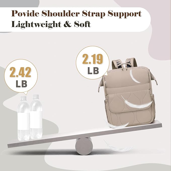 miss fong Diaper Bag Backpack - Baby Diaper Bag Travel Diaper Backpack with Diaper Changing Pad Large Capacity Baby Backpack Pañaleras Para Bebe with 12 Pockets for Mom & Dad -Khaki