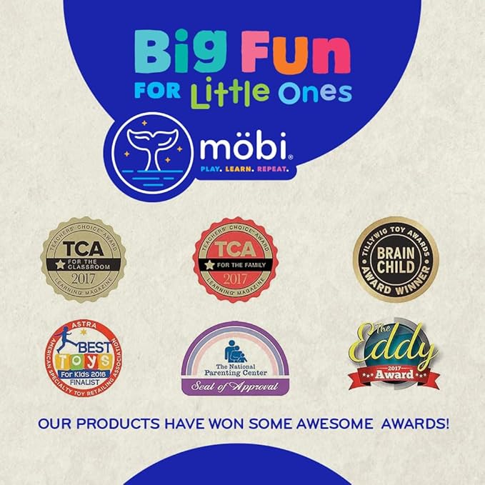 Mobi Oomplz Water Toys - Baby Stacking Cups for Toddlers, Bath Cups, Pool and Tub Toys, Water Play for Babies and Kids, Non Toxic Food Grade Silicone and BPA Free - for Toddlers Ages 1-3