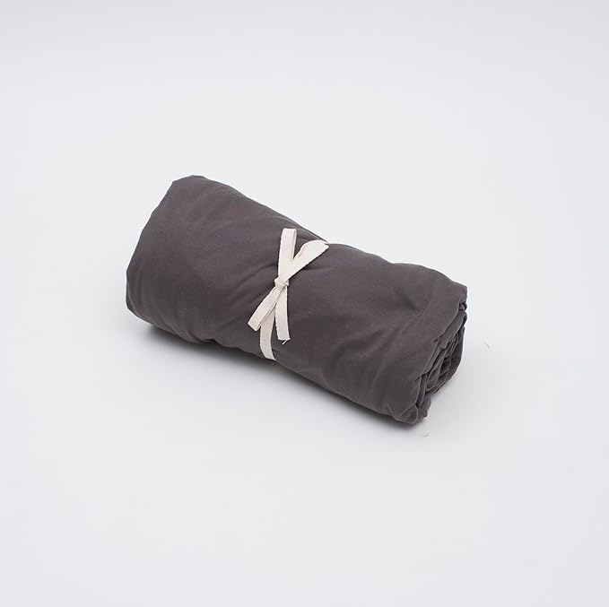 100% Cotton Fitted Sheet Only - Deep Pocket up to 16inch - All-Around Elastic - T-Shirt Fabric Jersey Knit - Extra Soft - Easy Fit - All Season - Comfy (Anthracite, California King)