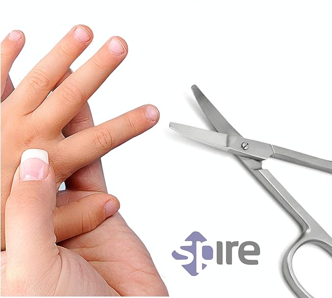 Baby Nail Scissors With Round Tip 4.5" Eyebrow, Dry Skin, Eyelash, Nose Hair For Men And Women Daily Use