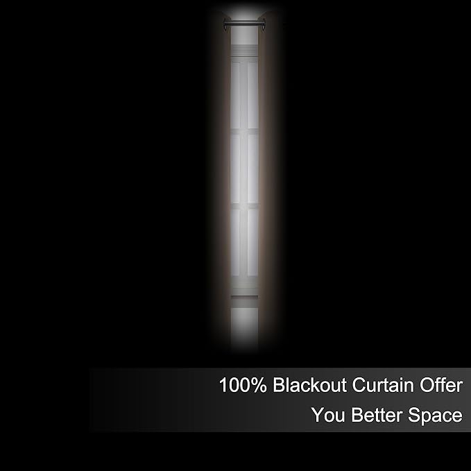 LEMOMO Blackout Curtains Beige Curtains 52 x 63 Inch 2 Panels Darkening Thermal Insulated Bedroom Curtains