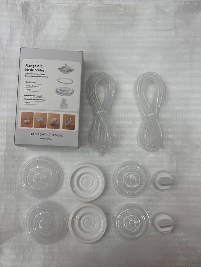 BALIME Pump Parts Compatible with Spectra S1/S2/9 Plus, Not Original Accessories, Full Set Replacements Include 21mm Flanges, Valves, Backflow Protectors (Duckbills Included), Tubings and Bottles