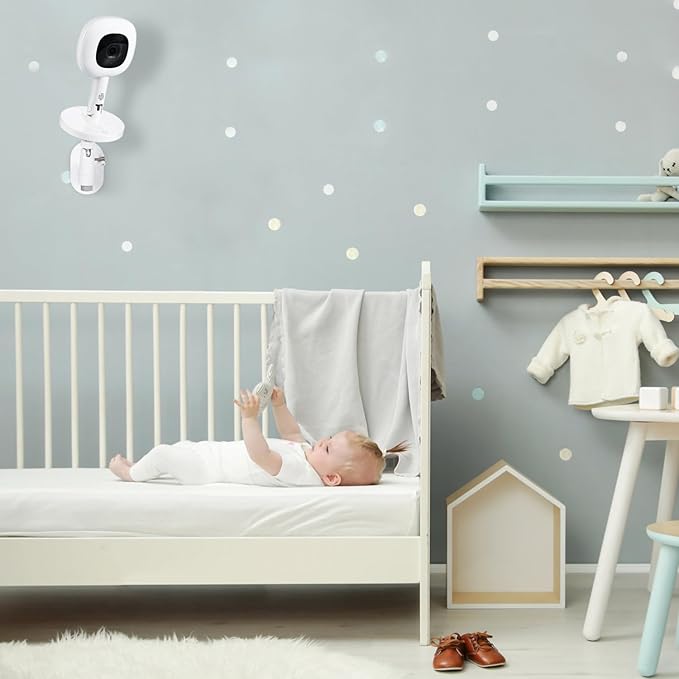 wochel Adjustable Baby Monitor Mount Compatible with Nanit Pro Smart Baby Monitor & Flex Stand Nanit Baby Monitor, Baby Camera Wall Mount with Perfect View Angle and Easy to Install