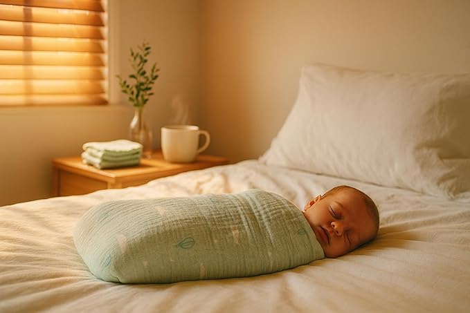 Soft 100% Cotton Swaddles for Newborns, 2- Pack - Large, Breathable Baby Blanket - Versatile, Durable Muslin Swaddle Blankets - Perfect Newborn Essentials