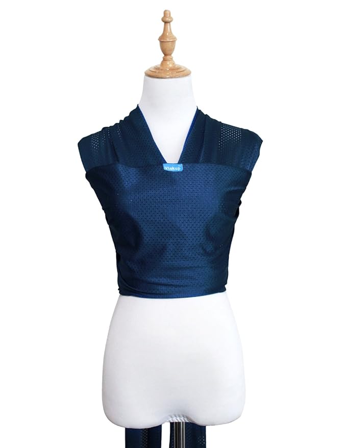 Baby Wrap Sling Carrier for Newborn, Infant, Toddler, Kid | Breathable Lightweight Stretch Mesh Water Sling | Nice for Summer, Pool, Beach, Swimming | Perfect Shower Gift Dark Blue