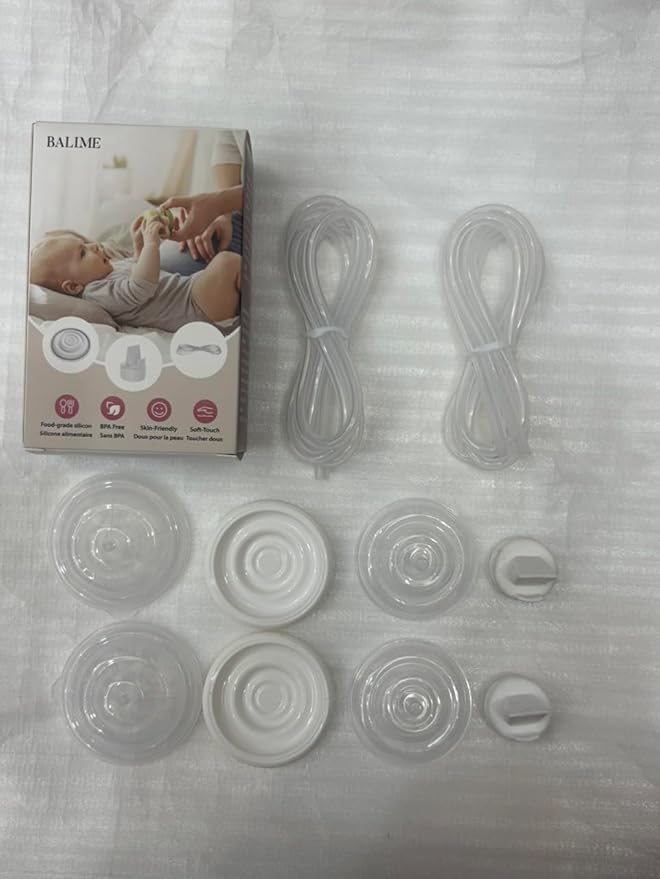 BALIME Pump Parts Compatible with Spectra S1/S2/9 Plus, Not Original Accessories, Full Set Replacements Include 21mm Flanges, Valves, Backflow Protectors (Duckbills Included), Tubings and Bottles