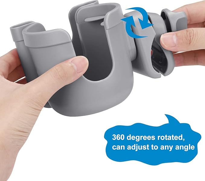 Accmor 2-in-1 Walker Cup Holder with Phone Holder, Wheelchair Cup Holder, Rollator Cup Holder, Cup Phone Holder for Walker, Wheelchair, Rollator, Mobility Scooter