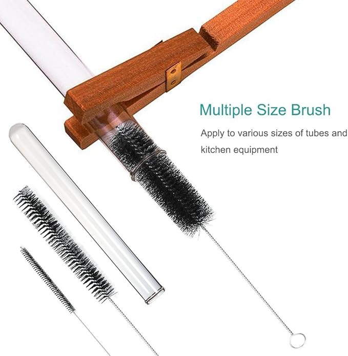 LOVEINUSA Straw Cleaner Brush, 10 Pieces 8.2 Inch Bottle Brush, Nylon Tube Brushes Kit for Reusable Drinking Straws, Sippy Cup, Tumbler, Water Bottle