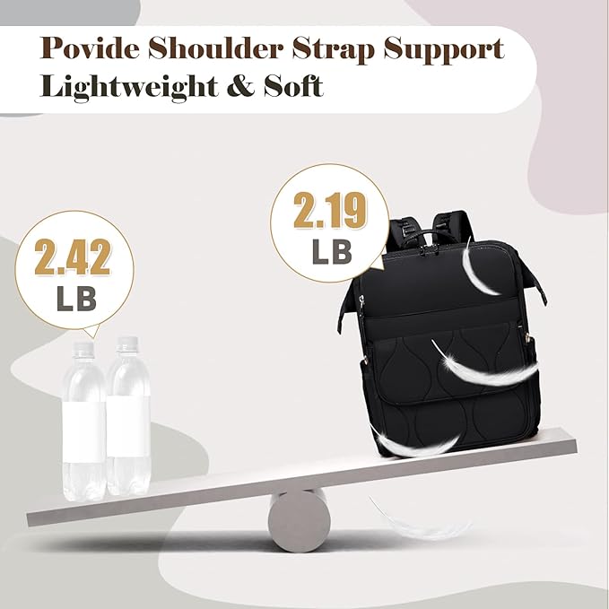 miss fong Diaper Bag Backpack - Baby Diaper Bag Travel Diaper Backpack with Diaper Changing Pad Large Capacity Baby Backpack with 12 Pockets for Mom & Dad -Black