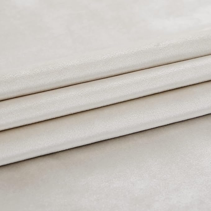 PRIMROSE Cream Ivory Curtains 72 inch for Living Room,2 Panels Drapes Blackout Rod Pocket Back Tab Window Treatment Room Darkening Thick Decorative Curtains for Bedroom