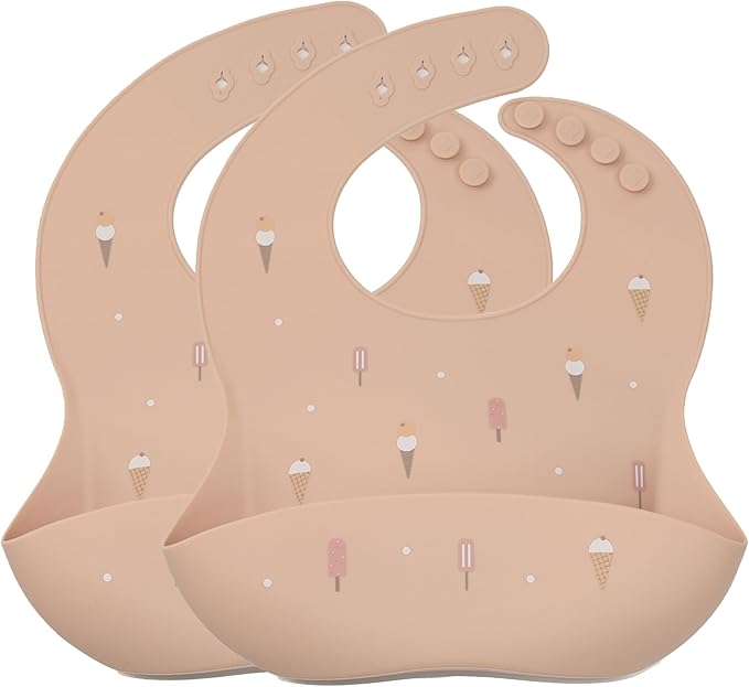 noüka Baby Feeding Bib | 100% Food-Grade Silicone | Comes With A Deep Pocket | Mess Proof & Soft | Dishwasher Friendly