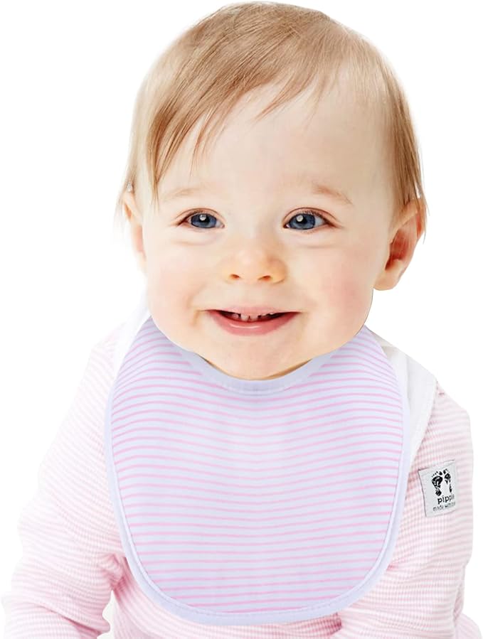 Hakochia Waterproof Baby Bibs Organic Cotton Super Soft and Absorbent With Adjustable Snap for Baby Boys and Girls