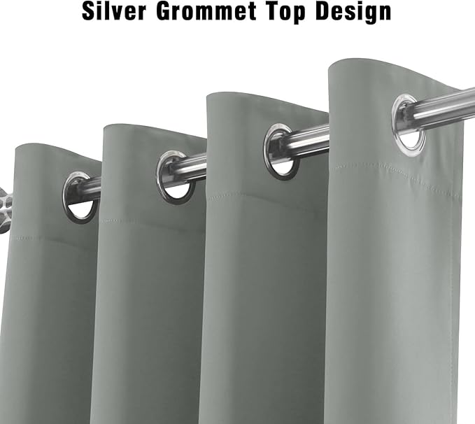 Extra Long Blackout Curtains - 2 Story High Living Room Drapes - Tall Curtains for High Ceiling or Long Window - 144 156 168 192 204 216 240 Inch 12ft-20ft Length(1 Panel,Grey, 100″x144″)