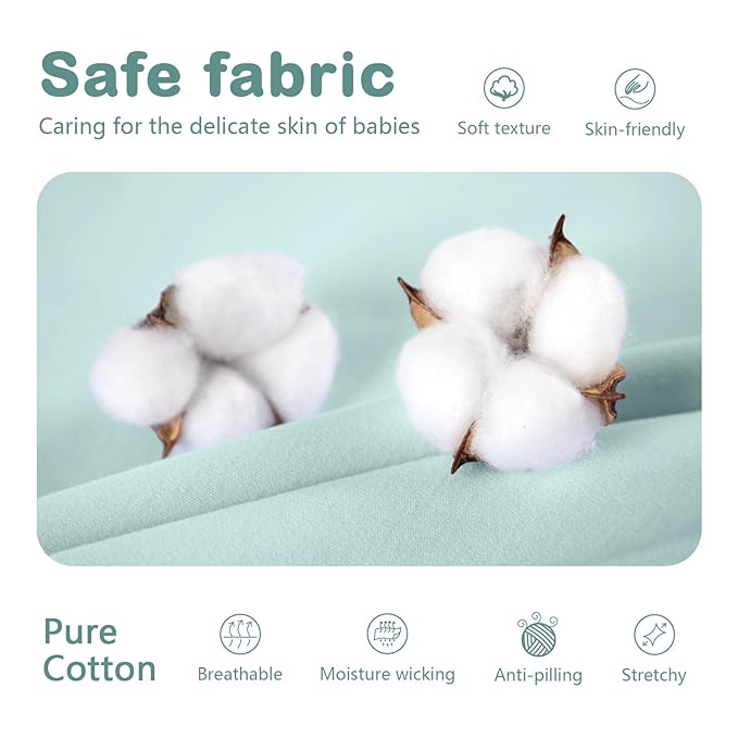 Mosebears Sleep Sack Baby Winter Wearable Blanket with 2-Way Zipper,2.5 TOG Cotton Sleep Sack Unisex (Calm Sage, 18-24 Months)