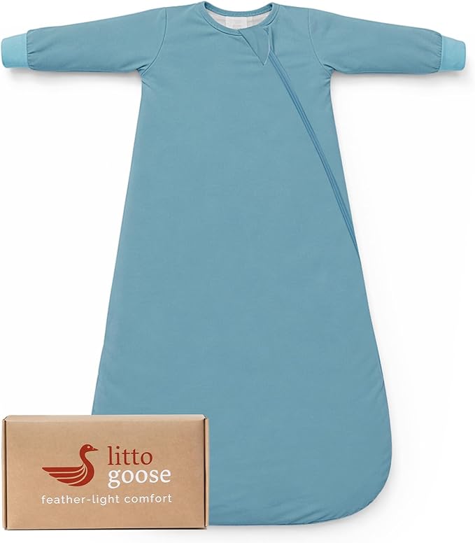 littogoose Baby Sleep Sack 1.0 TOG, Long Sleeve Wearable Blanket Soft Infants Sleeping Sack Boy Girl for 3-6 Months 2T-4T