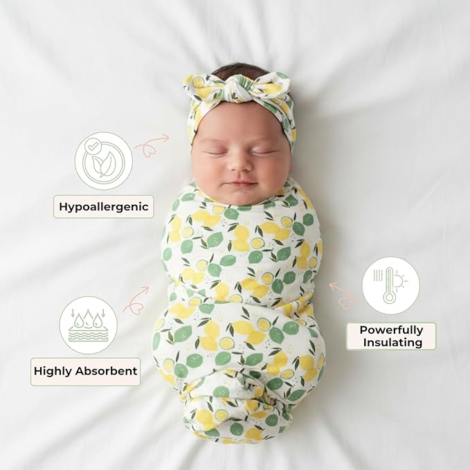 Swaddles for Newborns Baby Blanket Set Ultra-Soft 95% Bamboo Viscose Baby Swaddle for 0-3 Months | Newborn Essentials Must Haves Bamboo Viscose Swaddle Blankets