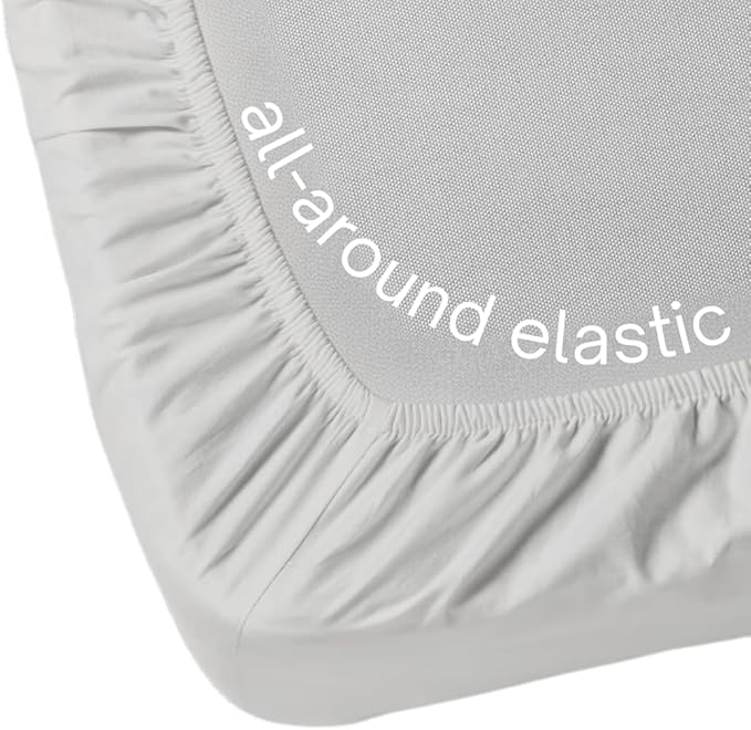 100% Cotton Fitted Sheet Only - Deep Pocket up to 16inch - All-Around Elastic - T-Shirt Fabric Jersey Knit - Extra Soft - Easy Fit - All Season - Comfy (Gray, Full)