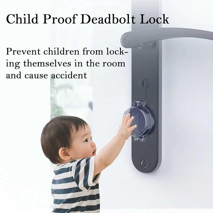 2 Pack Child Safety Lock Cover,Gas Stove and Microwave Oven Safety Locks Deadbolt,Child Proof Large Size Door Knob Cover