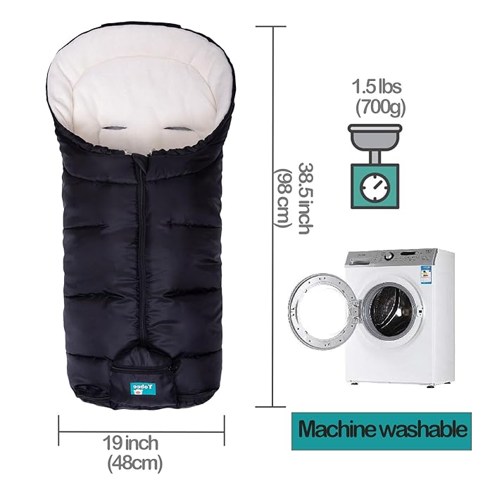 Yobee Weatherproof Toddler Footmuff Universal Sleeping Bag for Stroller, Comfortable Warm Temperature Adjustable Safe Bunting Bag, Waterproof Blanket Fit All Stroller