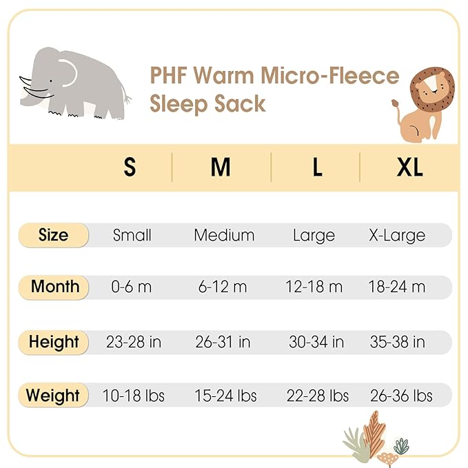 PHF 3 Pack Warm Micro-Fleece Baby Sleep Sack 18-24 Months, Soft Baby Wearable Blanket, 2-Way Zipper Sleeping Bags, Comfy Toddler Sleeping Sack for Boys, Woodland