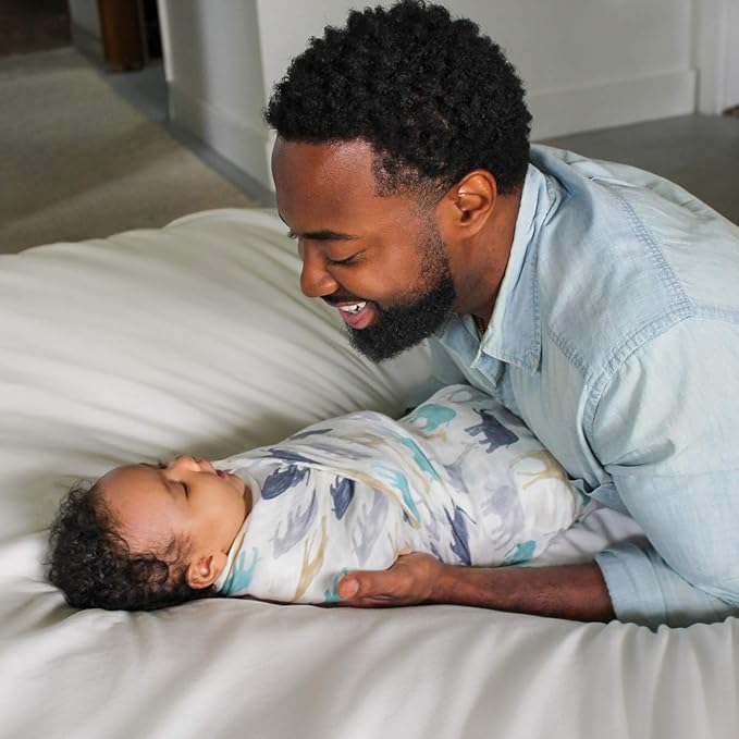 aden + anais Silky Soft Swaddle Blanket, Boutique Muslin Blankets for Girls & Boys, Baby Receiving Swaddles, Ideal Newborn & Infant Swaddling Set, Perfect Shower Gifts, 3 Pack, Expedition